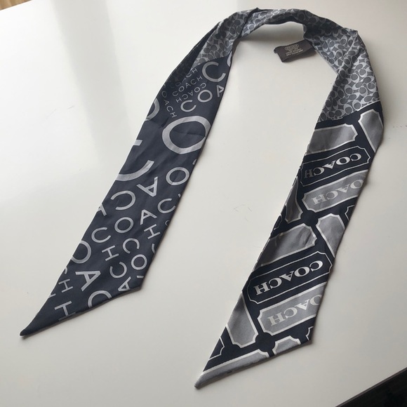 Coach 100% silk scarf - Picture 1 of 3